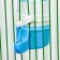 Bird drinker 6 x 13.5 cm, 240 ml, blue/white