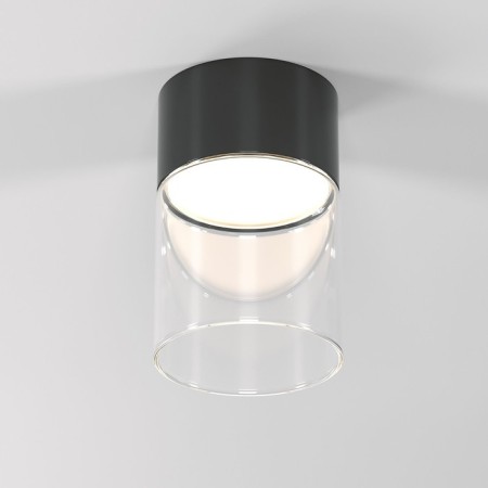 Lamp Ceiling accent Elektrostandard, Lumen LED 10 W, 80x80x120 mm, IP20, transparent, black color-1