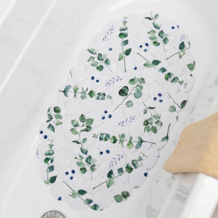 Rug anti -slip spa in a bathtub on the suction Savanna "Eucalypt", 37 × 68 cm, white color-1