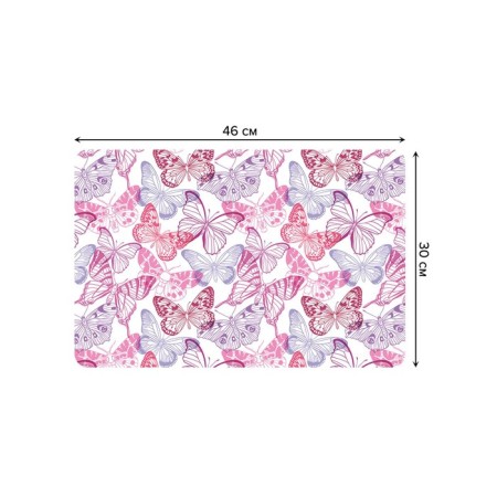 A set of napkins for setting the table "Bright butterflies", rectangular, rounded edges, size 30x46 cm, 4 pcs-1