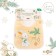 Bibbacement for feeding New Year's “Our Happiness”, waterproof on Velcro, with pockets, white, gift packaging.