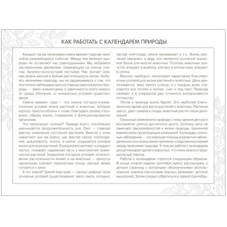 Partial program "Young Ecologist". Calendar of seasonal observations. 5-9 years. Nikolaeva S. N. 93793-1