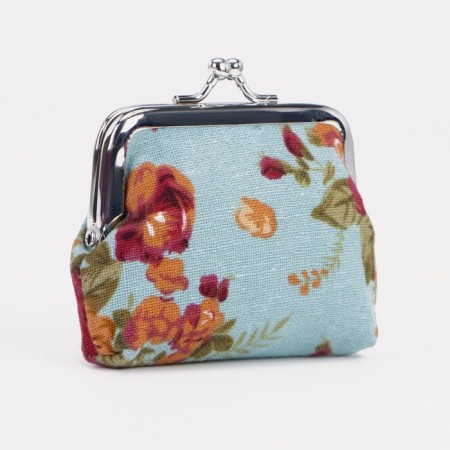 Women's wallet on the farmar, blue color-1