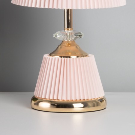 Table lamp "Claudia" 1x40W E27+LED backlighting pink/gold 15x15x32.5cm-5