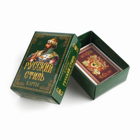 Playing cards, gift "Russian style", 36 pcs, map 8.5 x 6.5 cm-3