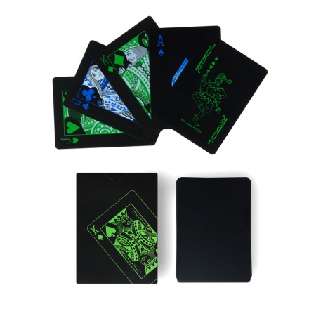 Plastic Plastic "Neon" cards, luminous, 30 μm, 8.8 x 6.3 cm, green