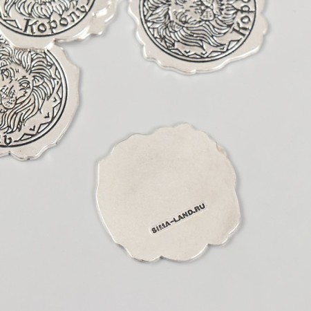 Decor Metal for creativity "Printing Press. King" 3x3 cm-1