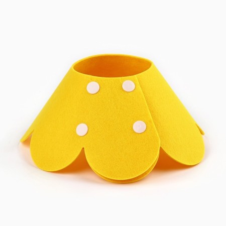 Soft collar for animals felt felt, yellow cent, size l-5