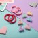 Hair set "Bead" (4 elastic bands, 6 crabs) arc, 2 cm