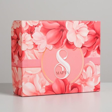 Confectionery packaging, box "March 8", 17 x 20 x 6 cm
