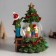Souvenir Polystone Water Ballion Music, Light "Boy decorates the Christmas tree" D = 10 cm 18x16x23 cm