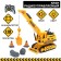 Radio -controlled “caterpillar” crane, with a battery, 1:18, light and sound effect
