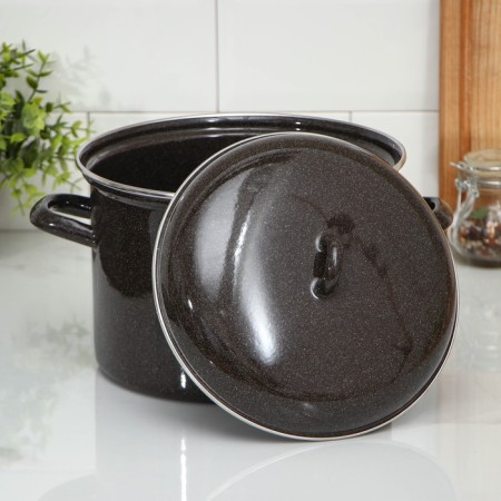 Pan 4.5 l, without decolleys, induction, brown color-1