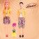 Set of dolls "Friendly Family", 3 pcs, mix