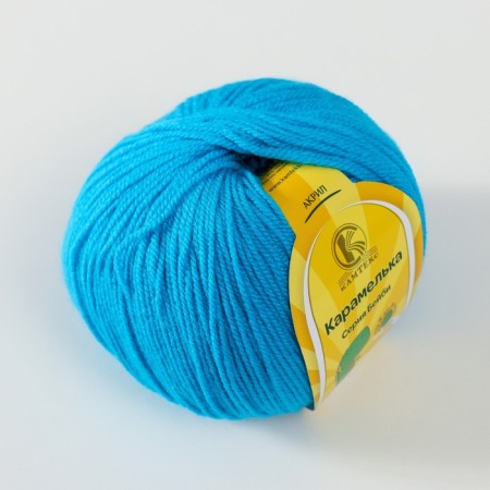 Yarn "caramel" 100% acrylic 175m/50g (024 turquoise)-1