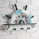 Interior hanger "helm", 3 hooks, white-blue, 45 x 28 x 5 cm