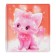 Notebook Gift Book 96l, Line, Color Block, PVC Cat cover 3D (9.5x10.5cm)