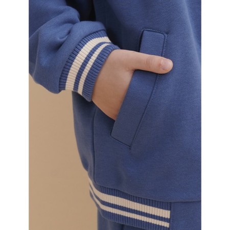 Bombber for the boy Pelican, height 134 cm, jeans color-8