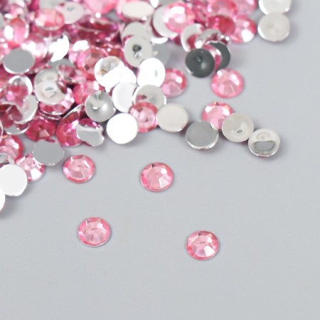 Decor for creativity in the bottle "Rhinas. Light pink" set 500 pcs d = 0.5 cm 7x2x2 cm-1