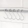A set of hooks for the railway rail, d = 2.4 cm, 7 cm, 5 pcs, color chrome