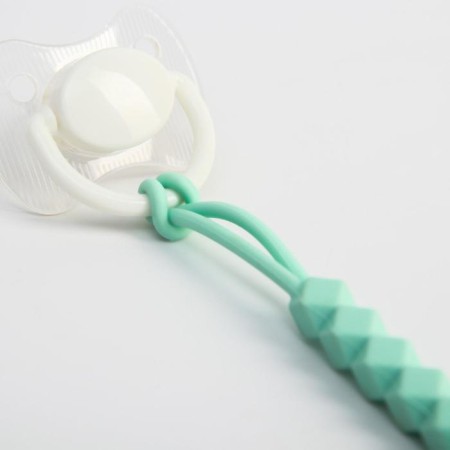 Holder for the nipple - dummies of "rhombics", silicone, green color-3