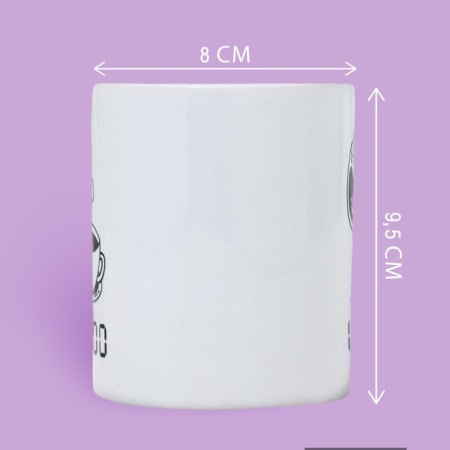 Ceramic “Clock” mug, 320 ml, white color-1