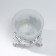 Glass candlestick, 1 candle "Flowers" silver 6.5x6x6 cm