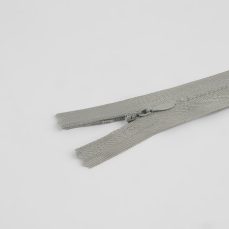 Lightning secret, No. 3, non-income, automatic lock, cotton, 40 cm, light gray color-1