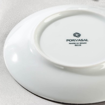 Porcelain plate flat lunar, d = 16.5 cm, gray color-3