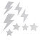 Lightning raincoat with reflective stickers, height 120-160 cm