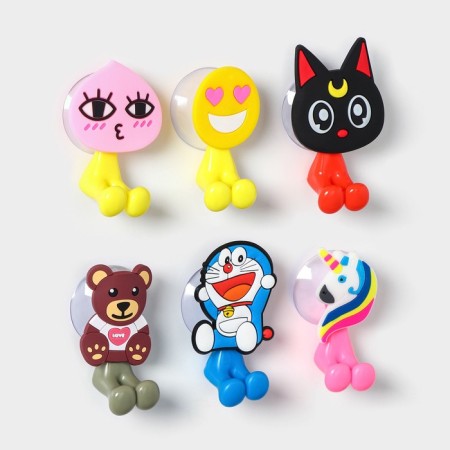 Baby brush holder "Funny animals", on suction cup, design mix-6