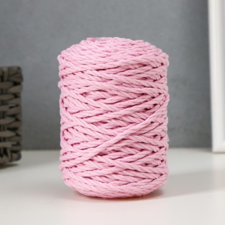 Knitting cord 80% cotton, 20% polyester twisted 3 mm, 185g/45m, 30-sv.-pink