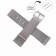 Watch strap, 22 mm, length 18.5 cm, stainless steel, studs in the kit