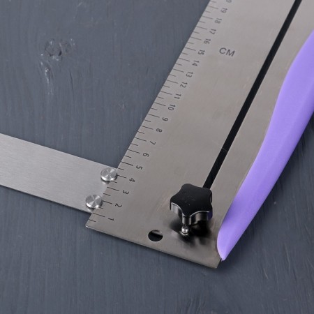 Confectionery spatula with a size ruler, 2 parts, 31 × 23 × 3 cm, purple color-3