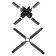 Connector X-shaped flum, black color