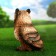 Garden figure "Owl Big, natural" 27 cm