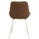 “Quarter U” chair, velor tenerife chocolate / metal white