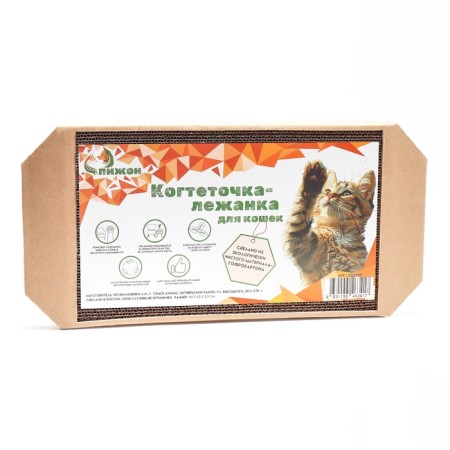 Claw-lane for cats "Piggon" from corrugated cardboard, 49 x 23 x 2.5 cm, craft-1