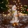 Santa Claus "in a cap, with a gift" 17 cm, gold
