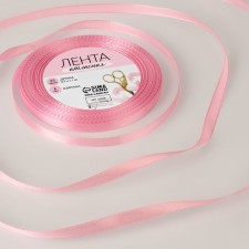 Satin tape, 6 mm × 23 ± 1 m, pale pink color No. 147