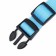 Collar with backlight, charging from USB, size L, Osh 41-52 cm, 3 modes, blue