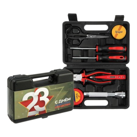 A set of tools in the case of the Tundra "February 23", in gift packaging, 8 items