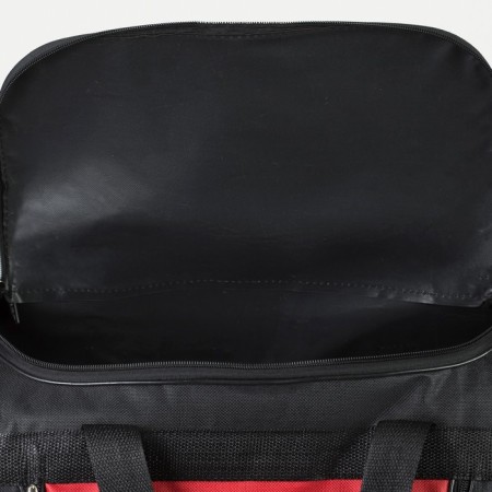 Road bag, 3 parts on lightning, external pocket, long belt, black/red color-3