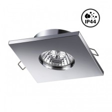 The lamp is built -in moisture -proof Novotech. Aqua, 50W, GU10, 24.5x85x85 mm, chromium color