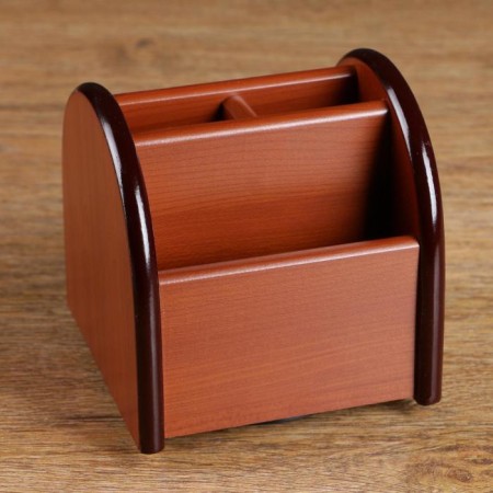 Organizer 4 sections, on a rotating stand, under the beech, 12x12x12 cm
