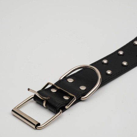 The riveted collar in 2 rows, 63.5 x 3.8 cm, black-3