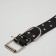 The riveted collar in 2 rows, 63.5 x 3.8 cm, black