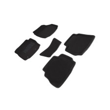 Коврик ворсовый для Ford MONDEO IV (овальный крепеж), 2007-2010, Черный
