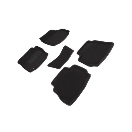 Pile rug for Ford Mondeo IV (oval fasteners), 2007-2010, black
