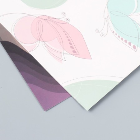 Scrapbooking paper bilateral "tenderness of spring" density 180 g 15.5x17 cm-4